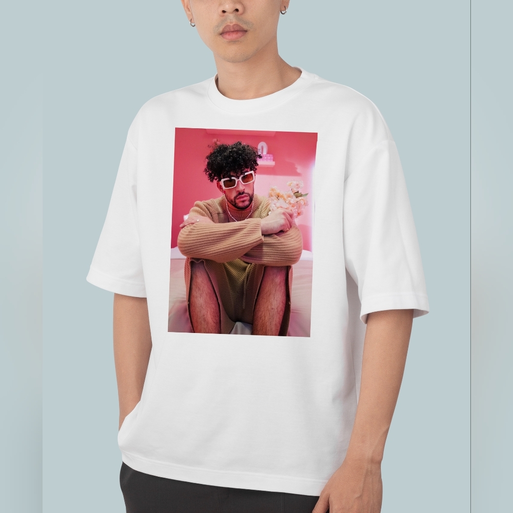 Bad bunny white tshirt